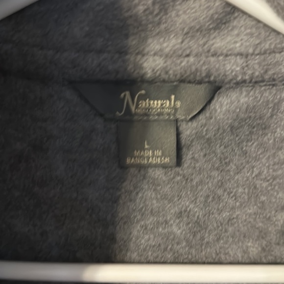 Natural Reflections Large Gray Fleece Zip-Up Vest NWT - Picture 4 of 5